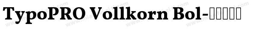 TypoPRO Vollkorn Bol字体转换